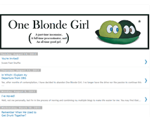 Tablet Screenshot of oneblondegirl.blogspot.com