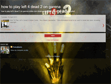 Tablet Screenshot of left4dead2garena1.blogspot.com