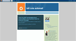 Desktop Screenshot of billcoleautomall.blogspot.com