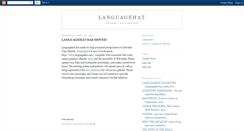 Desktop Screenshot of languagehat.blogspot.com