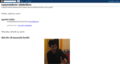 Desktop Screenshot of canzonieresintetico.blogspot.com