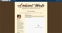 Desktop Screenshot of ambient-words.blogspot.com