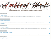 Tablet Screenshot of ambient-words.blogspot.com