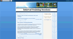 Desktop Screenshot of intervaltrainingsessions.blogspot.com