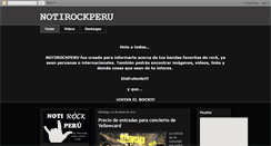 Desktop Screenshot of notirockperu.blogspot.com