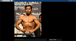 Desktop Screenshot of manny-pacquiao-workout.blogspot.com