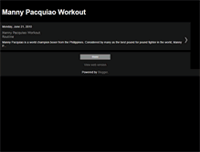 Tablet Screenshot of manny-pacquiao-workout.blogspot.com