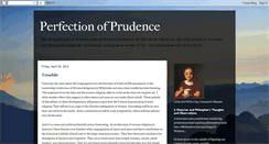 Desktop Screenshot of perfectionofprudence.blogspot.com