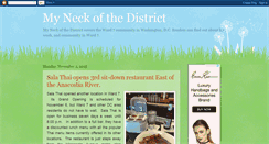 Desktop Screenshot of myneckofthedistrict.blogspot.com