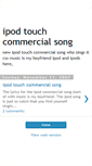 Mobile Screenshot of ipod-touch-commercial-song.blogspot.com