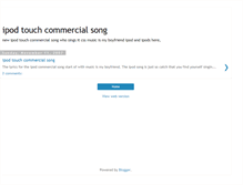 Tablet Screenshot of ipod-touch-commercial-song.blogspot.com