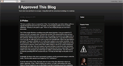 Desktop Screenshot of iapprovedthisblog.blogspot.com