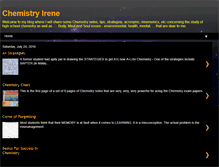 Tablet Screenshot of chemistryirene.blogspot.com