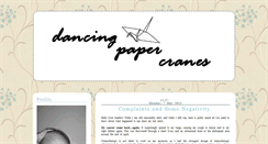 Desktop Screenshot of dancingpapercranes.blogspot.com