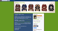 Desktop Screenshot of addictedtowax.blogspot.com