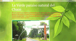 Desktop Screenshot of laverdeparaisonaturaldelchaco.blogspot.com