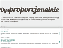 Tablet Screenshot of dysproporcja.blogspot.com