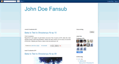 Desktop Screenshot of johndoefansub.blogspot.com