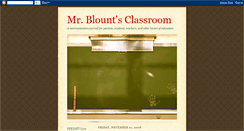 Desktop Screenshot of mrblountsclassroom.blogspot.com