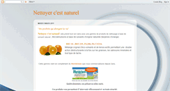 Desktop Screenshot of nettoyercestnaturel.blogspot.com