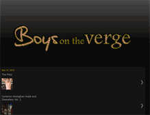 Tablet Screenshot of boysontheverge.blogspot.com