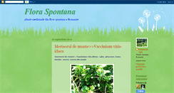 Desktop Screenshot of floraspontanaromania.blogspot.com