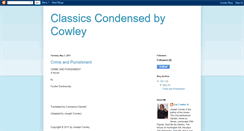 Desktop Screenshot of classicscondensebycowley.blogspot.com