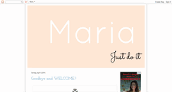 Desktop Screenshot of mariajustdoit.blogspot.com