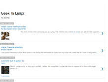 Tablet Screenshot of geekinlinux.blogspot.com