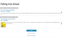 Tablet Screenshot of fallingintoschool.blogspot.com