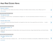 Tablet Screenshot of mauirealestatenews.blogspot.com