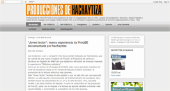 Desktop Screenshot of produccionesdehachaytiza.blogspot.com