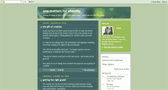 Desktop Screenshot of onematters.blogspot.com