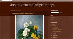 Desktop Screenshot of justinclementsdailypaintings.blogspot.com