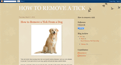 Desktop Screenshot of how-to-remove-a-tick.blogspot.com