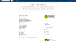 Desktop Screenshot of aneespoetries.blogspot.com