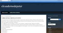 Desktop Screenshot of elcuadernodepeter.blogspot.com
