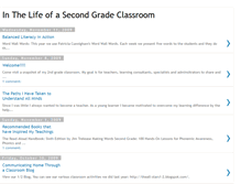 Tablet Screenshot of inthelifeofsecondgradeclassroom.blogspot.com