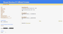 Desktop Screenshot of mountmerrionfc.blogspot.com