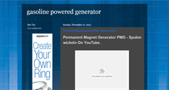 Desktop Screenshot of gasolinepoweredgenerator.blogspot.com