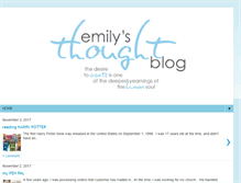 Tablet Screenshot of emilysthoughtblog.blogspot.com