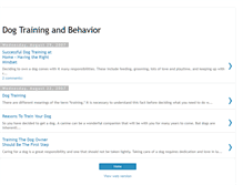 Tablet Screenshot of dog-training-and-behavior.blogspot.com