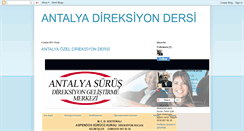 Desktop Screenshot of antalyadireksiyondersi.blogspot.com