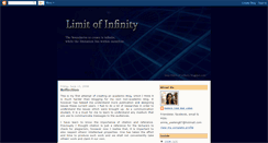 Desktop Screenshot of limit-of-infinity.blogspot.com