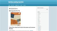 Desktop Screenshot of berninasewingmachinedot.blogspot.com