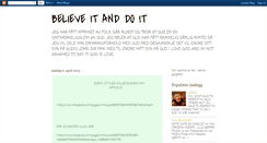 Desktop Screenshot of believeitanddoit.blogspot.com