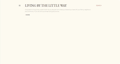 Desktop Screenshot of livingbythelittleway.blogspot.com