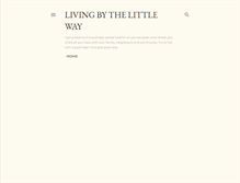 Tablet Screenshot of livingbythelittleway.blogspot.com