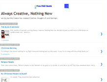 Tablet Screenshot of alwayscreativenothingnew.blogspot.com