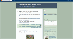 Desktop Screenshot of globalnewsaboutmothernature.blogspot.com